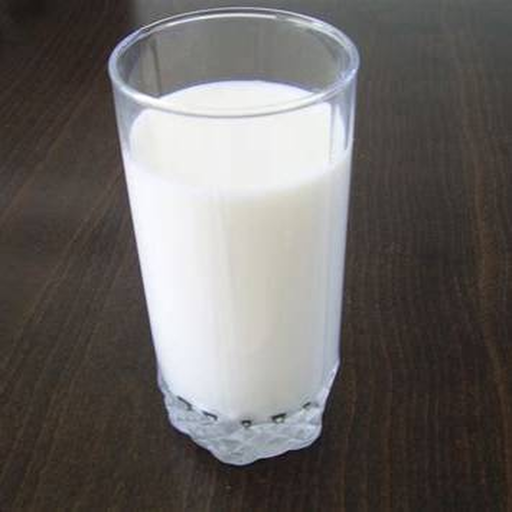 Glass of fresh milk on a table